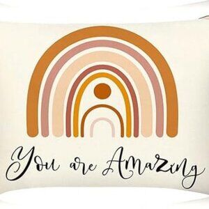 Buy One Get One Free, Boho Rainbow Cosmetic Bag Inspiration Canvas Makeup Bag